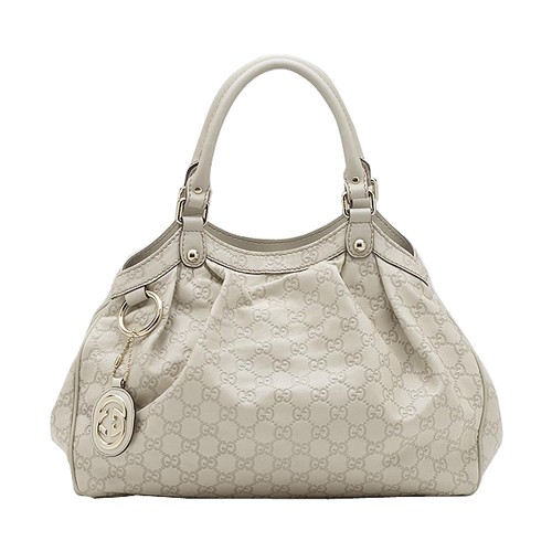 Blanc Gucci Fourre-tout Emboîtement Détail Plis Amovible G Charm